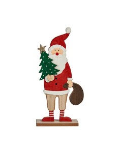 Statua Decorativa Babbo Natale 5 x 30 x 15 cm Rosso Legno Marrone Bianco Verde da Krist+, Natale - Ref: S3612335, Precio: €2....