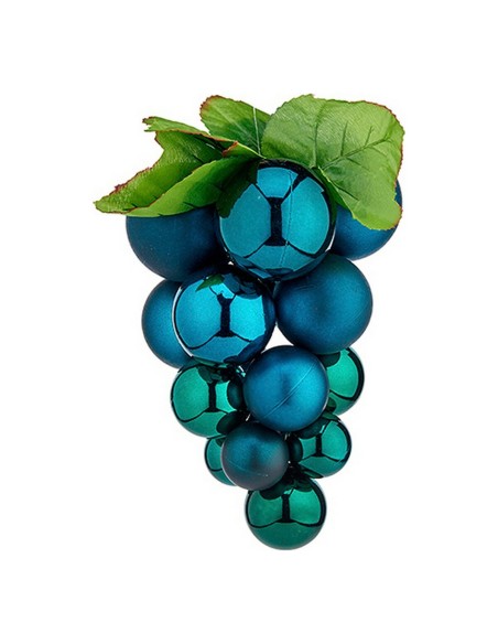 Christmas Bauble Grapes Small Blue Plastic 14 x 14 x 25 cm | Tienda24 Tienda24.eu