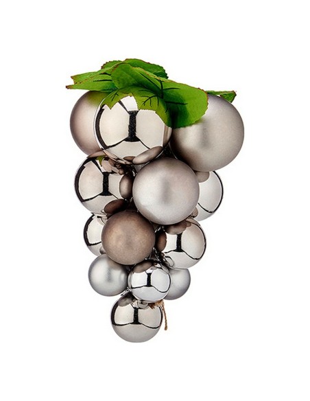 Christmas Bauble Grapes Silver Plastic 18 x 18 x 28 cm | Tienda24 Tienda24.eu