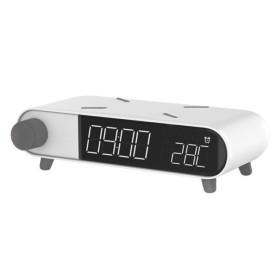 Reloj Despertador con Cargador Inalámbrico KSIX Retro Blanco 10 W de KSIX, Cargadores - Ref: S1905439, Precio: 16,93 €, Descu...