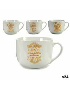 Ensemble de 4 mugs Home ESPRIT Bleu Blanc Porcelaine 340 ml | Tienda24 Tienda24.eu