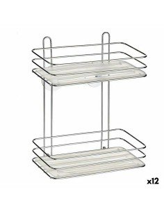 Etagère de salle de bains Argenté Transparent Plastique Acier chromé (26 x 30,2 x 11,5 cm) (12 Unités) de Berilo, Étagères - ...