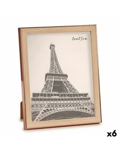 Fotorahmen Romimex Weiß Schwarz Glas 13 x 18 x 1 cm | Tienda24 Tienda24.eu