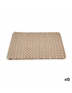 Alfombra de baño Trenzado Beige PVC (0,03 x 50 x 50 cm) (12 Unidades) de Berilo, Alfombras de baño - Ref: S3616030, Precio: 5...