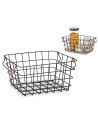 Wire Basket Black Steel Copper (22,5 x 14 x 31,5 cm) (12 Units) | Tienda24 Tienda24.eu