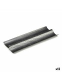 Tray Bread Metal Dark grey Carbon steel (16 x 2,5 x 38 cm) (12 Units) | Tienda24 Tienda24.eu