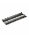 Tray Bread Metal Dark grey Carbon steel (16 x 2,5 x 38 cm) (12 Units) | Tienda24 Tienda24.eu