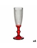 Champagnerglas Rot Durchsichtig Punkte Glas 6 Stück (180 ml) | Tienda24 Tienda24.eu