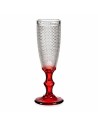 Champagnerglas Rot Durchsichtig Punkte Glas 6 Stück (180 ml) | Tienda24 Tienda24.eu