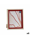 Cadre photo Verre Rouge Bois Marron Plastique (24 x 2 x 29 cm) (6 Unités) | Tienda24 Tienda24.eu