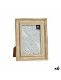 Cadre photo Verre Doré Bois Marron Plastique (19 x 2 x 24 cm) (6 Unités) | Tienda24 Tienda24.eu