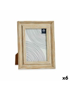 Moldura de Fotos 13,5 x 18,8 x 2 cm Cristal Cinzento Bege Plástico (6 Unidades) | Tienda24 Tienda24.eu