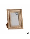 Cadre photo Verre Bois Marron Bronze Plastique (16,5 x 2 x 21 cm) (6 Unités) | Tienda24 Tienda24.eu