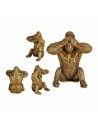 Figura Decorativa Gorila Dorado Resina (9 x 18 x 17 cm) | Tienda24 Tienda24.eu