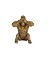 Figura Decorativa Gorila Dorado Resina (9 x 18 x 17 cm) | Tienda24 Tienda24.eu