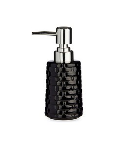 Dispenser di Sapone Con rilievo Ceramica Argentato Nero Metallo 6 Unità (150 ml) da Berilo, Supporti e distributori - Ref: S3...