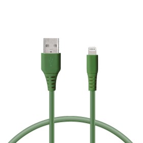 Cabo de dados/carregador com USB KSIX Verde 1 m de KSIX, Cabos Lightning - Ref: S1906078, Preço: 7,99 €, Desconto: %