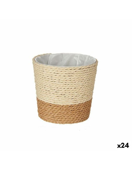 Planter Brown Natural Rope Plastic 11 x 10,5 x 11 cm (24 Units) | Tienda24 Tienda24.eu