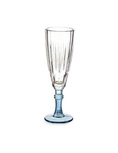 Champagne glass Exotic Crystal Blue 6 Units (170 ml) by Vivalto, Champagne flute - Ref: S3618753, Price: €20.75, Discount: %