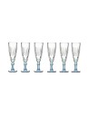 Coupe de champagne Exotic Verre Bleu 6 Unités (170 ml) | Tienda24 Tienda24.eu