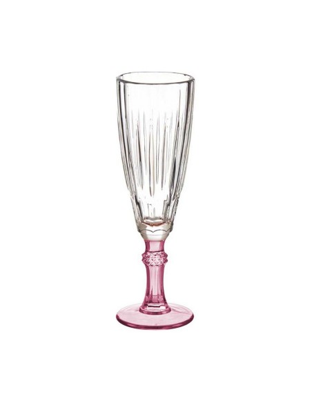 Copo de champanhe Cristal Cor de Rosa 6 Unidades (170 ml) | Tienda24 Tienda24.eu