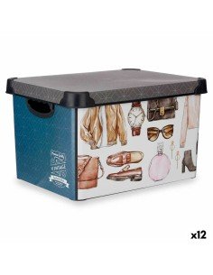 Mehrzweckkorb rechteckig Silberfarben Metall 31 x 14 x 21 cm (6 Stück) | Tienda24 Tienda24.eu