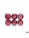 Set de Bolas de Navidad Rosa PVC Ø 8 cm (24 Unidades) | Tienda24 Tienda24.eu