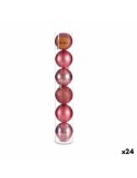 Lot de boules de Noël Rose Plastique 8 x 9 x 8 cm (24 Unités) | Tienda24 Tienda24.eu