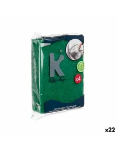 Scheuerschwämme-Set grün Abrasive Faser 11,3 X 15,7 X 0,5 cm (22 Stück) von BigBuy Home, Scheuerschwämme & Schrubber - Ref: S...