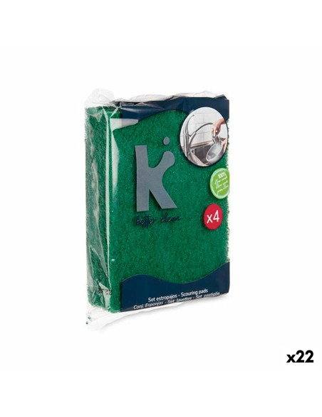 Set of scourers Green Abrasive fibre 11,3 X 15,7 X 0,5 cm (22 Units) | Tienda24 Tienda24.eu