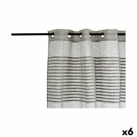 Vorhang Streifen Dunkelgrau 6 Stück (140 x 0,1 x 2