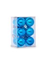 Set of Christmas balls Ø 3 cm Blue Plastic 12 x 6 x 6 cm (12 Units) | Tienda24 Tienda24.eu