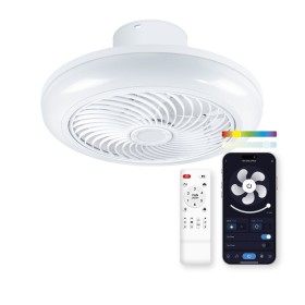 Ventilateur de Plafond avec Lumière KSIX Siroco G (3000k - 6500k) de KSIX, Ventilateurs de plafond avec lampe intégrée - Réf ...