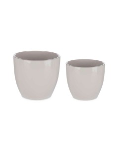 Conjunto de Vasos Ø 14 cm Ø 22 cm Ø 17 cm Cónica 3 Peças Bege | Tienda24 Tienda24.eu