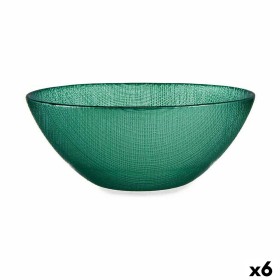 Bowl Ø 15 cm Green Glass (6 Units)