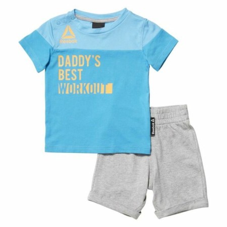 Ensemble de Sport pour Bébé Reebok G ES Inf SJ SS Gris Bleu de Reebok, Vêtements de sport - Réf : S2006540, Prix : 0,00 €, Re...