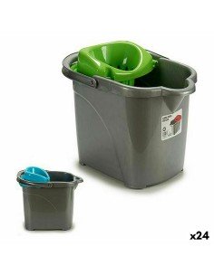 Cleaning bucket With wheels Plastic 15 L 31 x 31 x 41 cm (24 Units) by BigBuy Home, Cleaning supplies - Ref: S3623179, Price:...