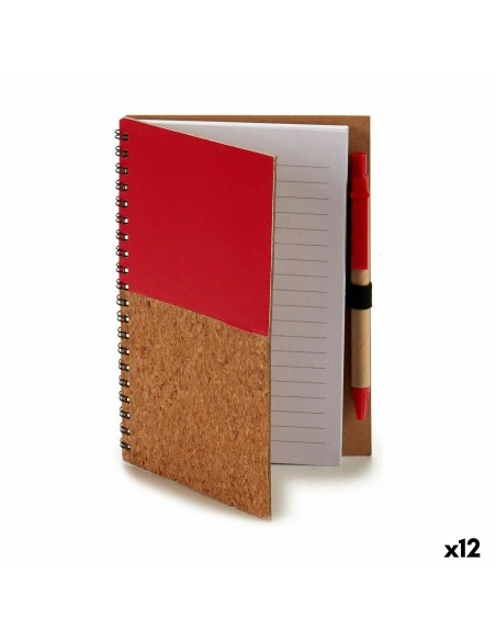 Libreta de Anillas con Bolígrafo Madera 12,5 x 18 cm (12 Unidades) | Tienda24 Tienda24.eu