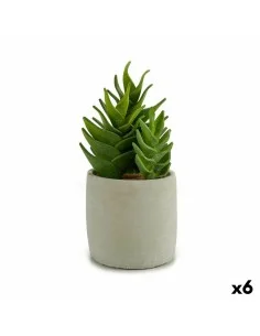 Decorative Plant Aloe Vera 15 x 23,5 x 15 cm Grey Green Plastic (6 Units) | Tienda24 Tienda24.eu