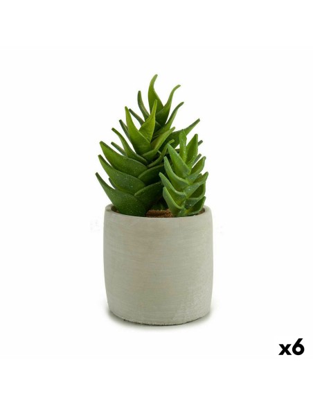 Plante décorative Succulent Plastique 12 x 24 x 12 cm (6 Unités) | Tienda24 Tienda24.eu