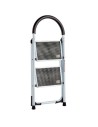 Folding ladder White Black Grey Metal 38 x 50 x 84 cm (6 Units) | Tienda24 Tienda24.eu