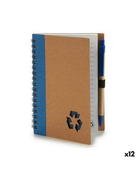 Caderno de Argolas com Caneta Cartão Reciclado 1 x 16 x 12 cm (12 Unidades) | Tienda24 Tienda24.eu