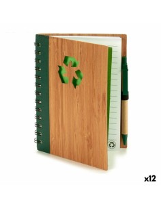 Quaderno ad Anelli con Penna Bambù 1 x 18 x 14 cm (12 Unità) da Pincello, Blocchi spiralati - Ref: S3623421, Precio: 21,66 €,...