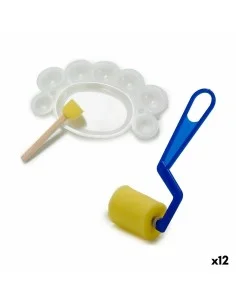 Set Attività Manuali Giallo Azzurro Bianco Plastica (12 Unità) da Pincello, Spugne per pittura - Ref: S3623438, Precio: 10,08...