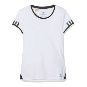 Camisola de Manga Curta Infantil Adidas CLUB TEE DU2464 Branco Poliéster de Adidas, Menina - Ref: S2016855, Preço: 21,25 €, D...