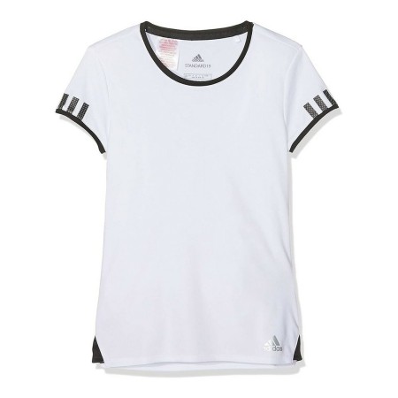 Child's Short Sleeve T-Shirt Adidas CLUB TEE DU2464 White Polyester by Adidas, Girls - Ref: S2016855, Price: 21,25 €, Discoun...