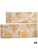 Leinwand Pflanzenblatt Gold 135 x 45 x 1,5 cm (6 Stück) | Tienda24 Tienda24.eu