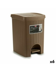 Caixote do lixo DKD Home Decor Banhos Prateado Aço Básico 3 L 23 x 17,50 x 25 cm | Tienda24 Tienda24.eu