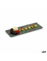 bandeja de aperitivos Preto Ardósia 30,3 x 0,5 x 10 cm (24 Unidades) | Tienda24 Tienda24.eu