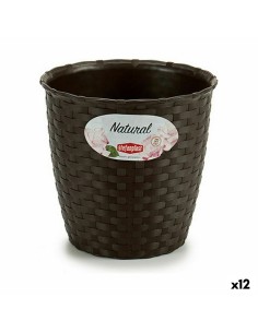 Plantador Stefanplast 8003507946019 Castanho Bege Terracota Plástico 29 x 29 x 29 cm | Tienda24 Tienda24.eu